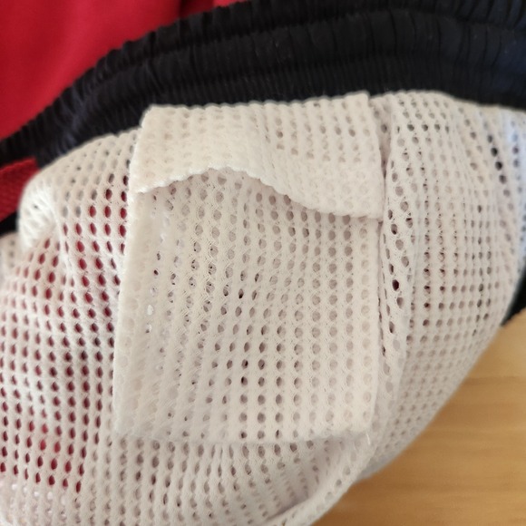 VTG SPEEDO Swim Trunks Men's XL Swimsuit Swimming Red White Board Shorts Nwot - Picture 8 of 9